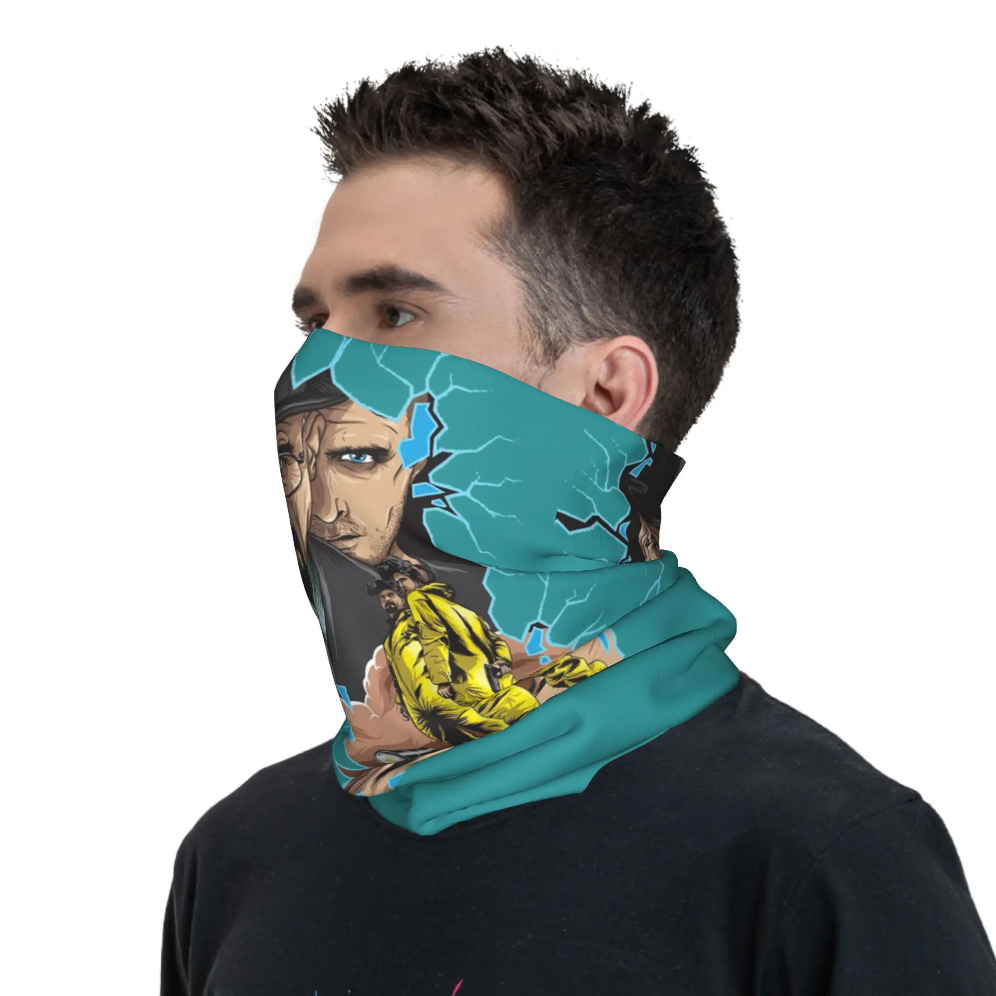 Custom Breaking Bad Poster Design Bandana Neck Warmer Women Men Winter Ski Hiking Scarf Gaiter Walter White And Jesse Pinkman view 6
