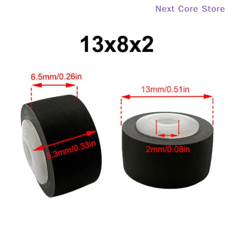 [NC]1Pcs 13x8.3x6.5x2mm Rubber Pinch Roller Belt Pulley Audio Recorder Cassette Deck For 700 800 777 4500 9930 9940[NC] view 6