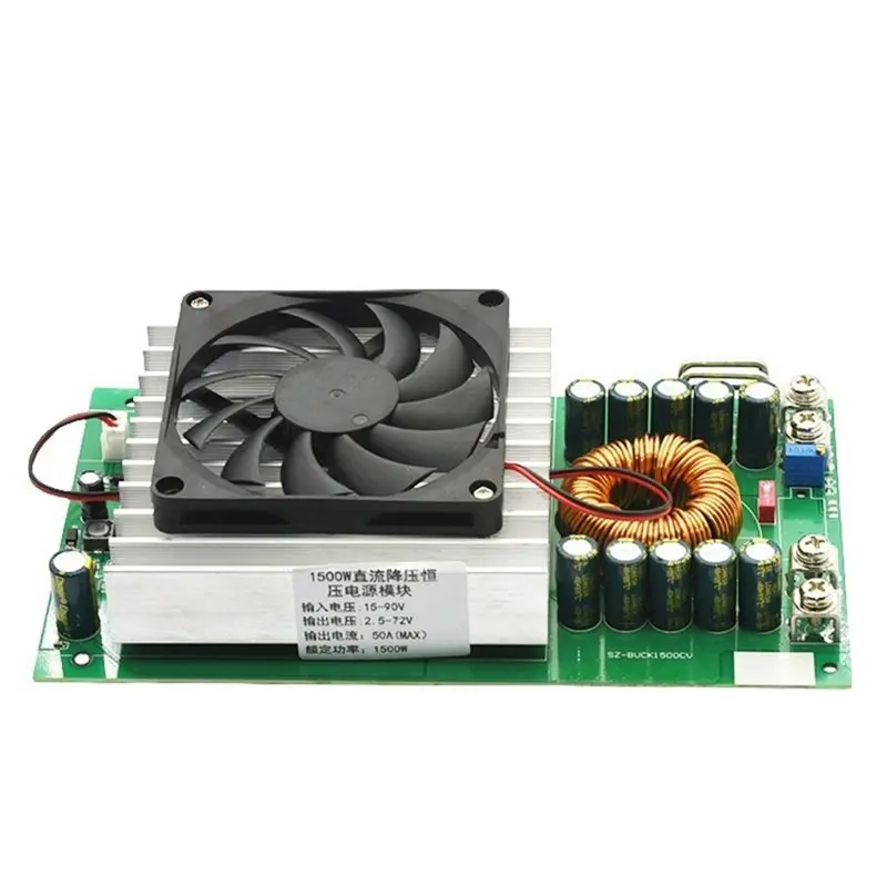 A03F-Adjustable Step-Down Power Supply Module 1500W 50A DC-DC Buck Converter 15-90V To 2.5-72V High Current Voltage Regulator