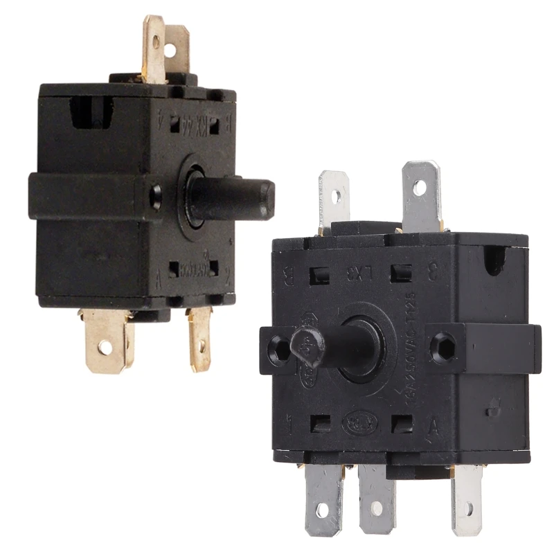 Bouton vitesse chauffage électrique 3 broches, 5 broches, interrupteur, sélecteur rotatif, interrupteur Thermostat,