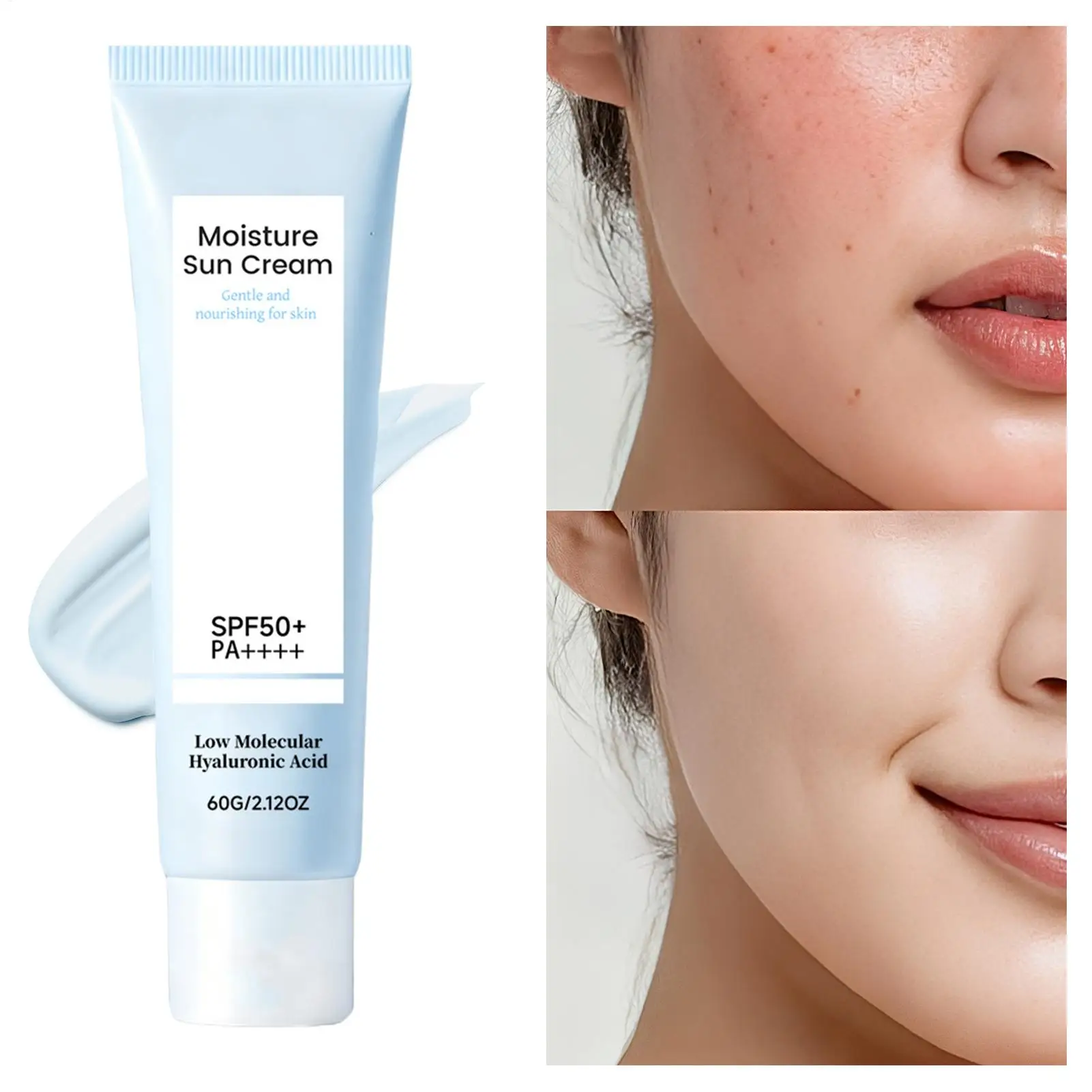 SPF50 summer Moisturizing Sunscreen Non-Greasy SPF 50 Broad Spectrum Gentle Portable Face body sunscreen Moisturizer