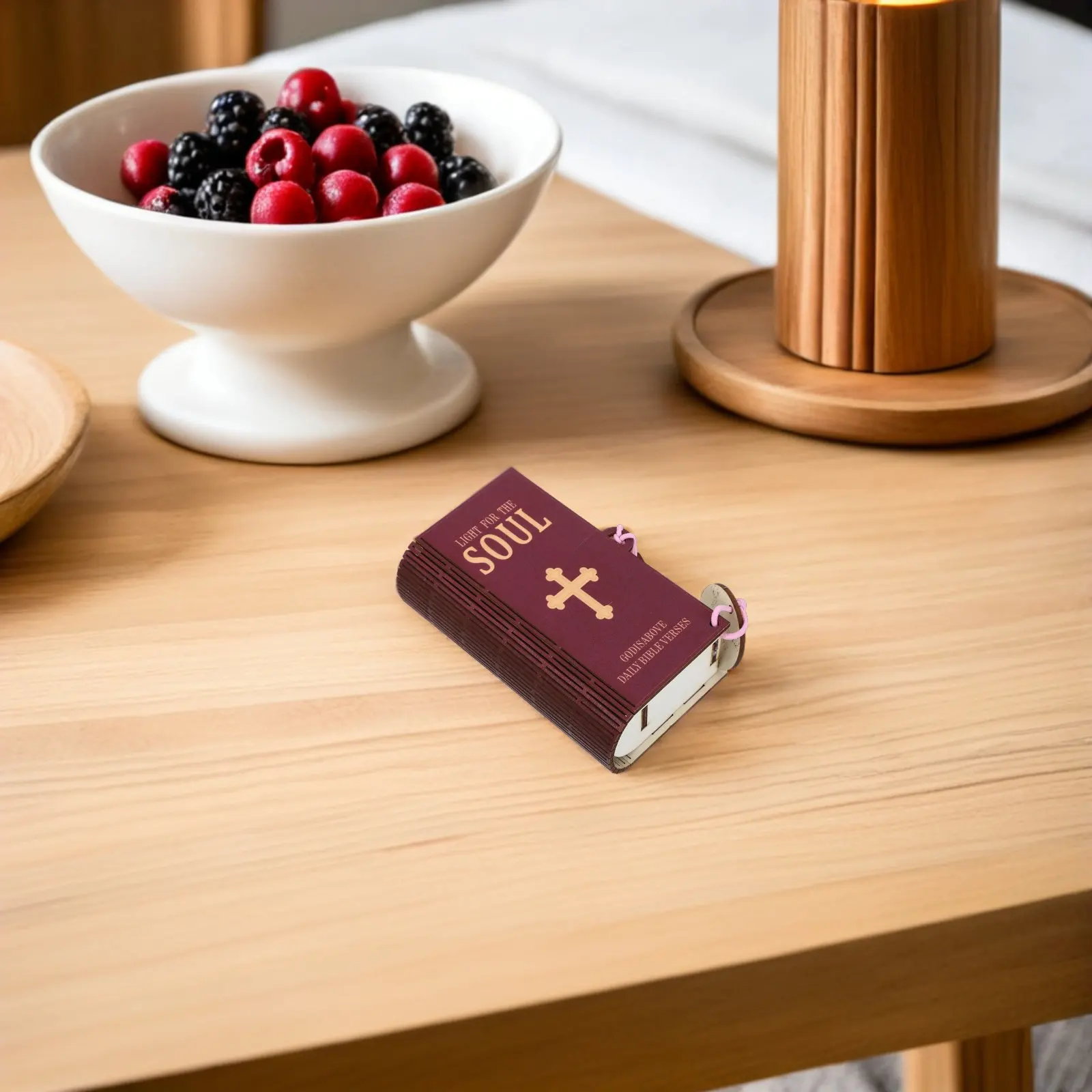 1Set Bible Verse Cards Wooden Box Handmade Christian Keepsake Decorative Storage Box Scripture Prayer Cards Daily Inspiration