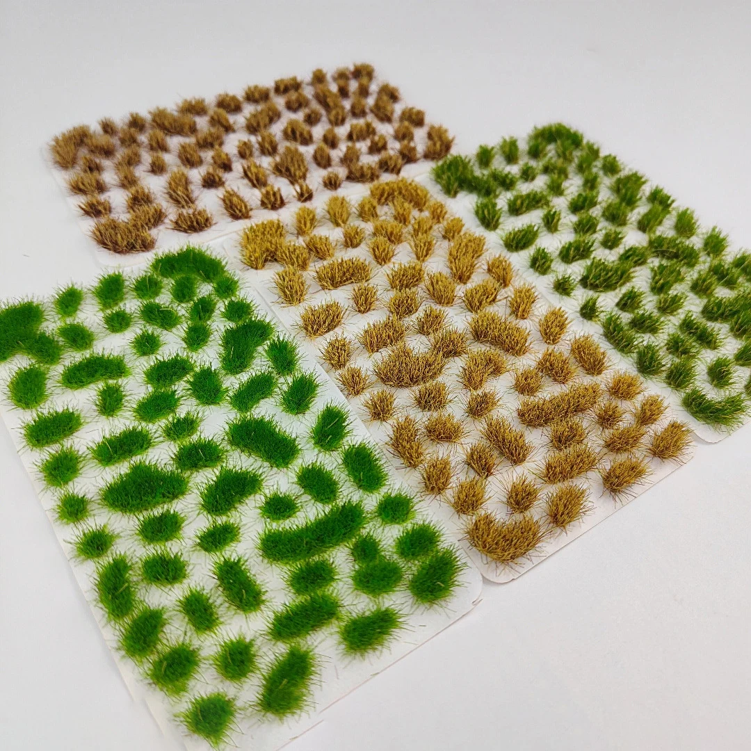 58 piezas/caja, Kits de Modelismo de Hierba Estática, Material de Hierba de 8MM para Paisajes DIY, Accesorios para Dioramas y Mesas de Arena