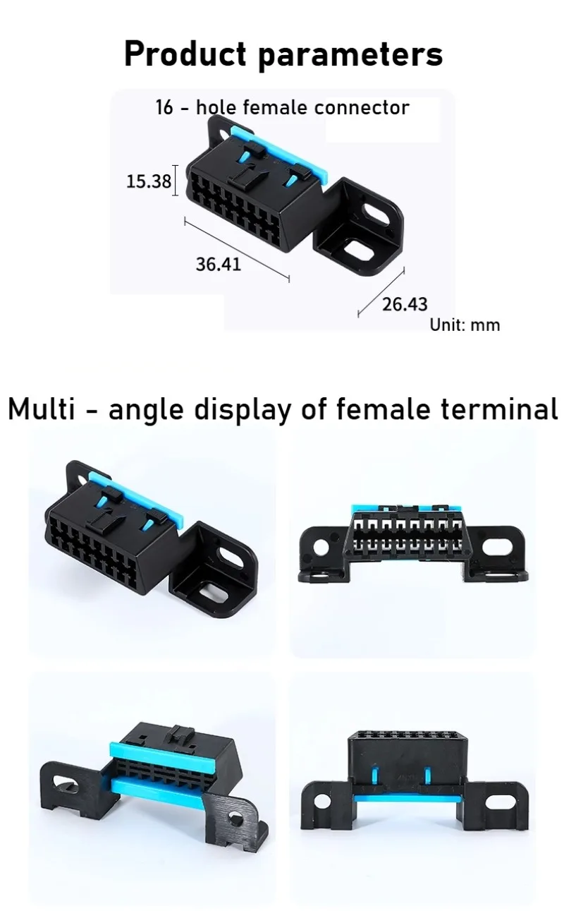 DJ7161F-1.5-21 16 furos Delphi Conector automotivo Conector OBD Plugue de diagnóstico 12110250