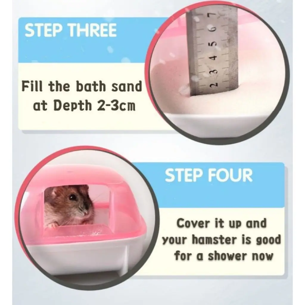 Hamster Bathroom Hamster Bathtub Small Accessories Bathing Small Pet Chinchillas Guinea Pig Toilet