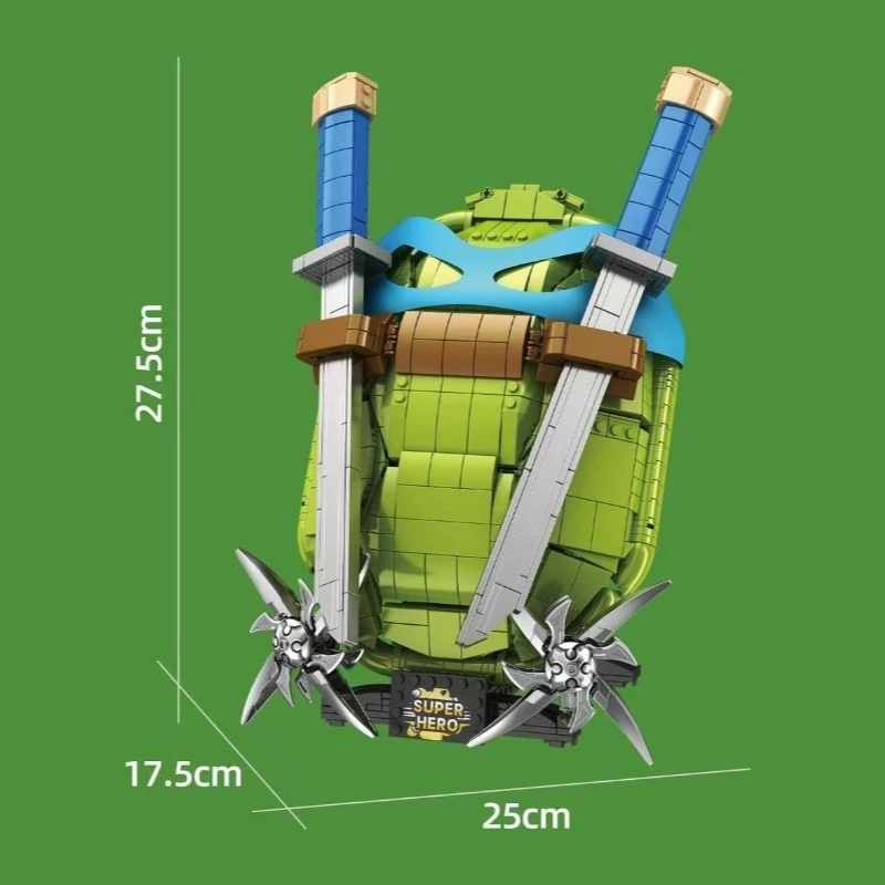 1266PCS Creative Tortoise Shell Building Blocks,Classic Turtle Animal Collect Ornaments Educational Toys Christmas Birthday Gift