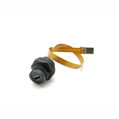 Waterproof USB C Female to Male Extension Cable 20cm FPC Flexible PCB Panel Mount Connector IP68 Dustproof for Outdoor Equipment — купить у AliExpress WW