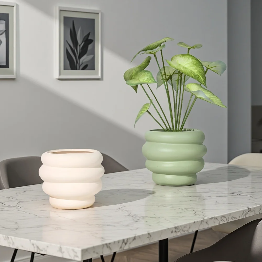 

Creative Geometric Concrete Planter Silicone Mold, Nordic Modern Style Cement Flower Pot Molds for Succulents, Home Decor DIY