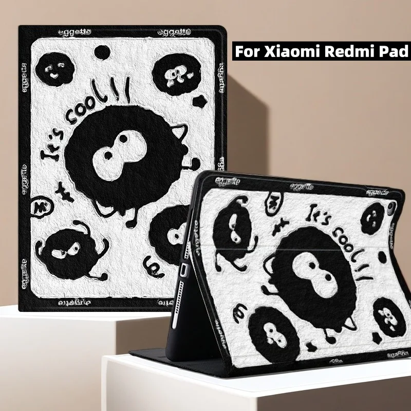 

Чехол Funda для Redmi Pad SE 8,7 дюйма, HD чехол с откидной крышкой для планшета с мультяшным принтом для Redmi Pad SE 11, чехол для Xiaomi POCO Pad Pro 12,1 дюйма
