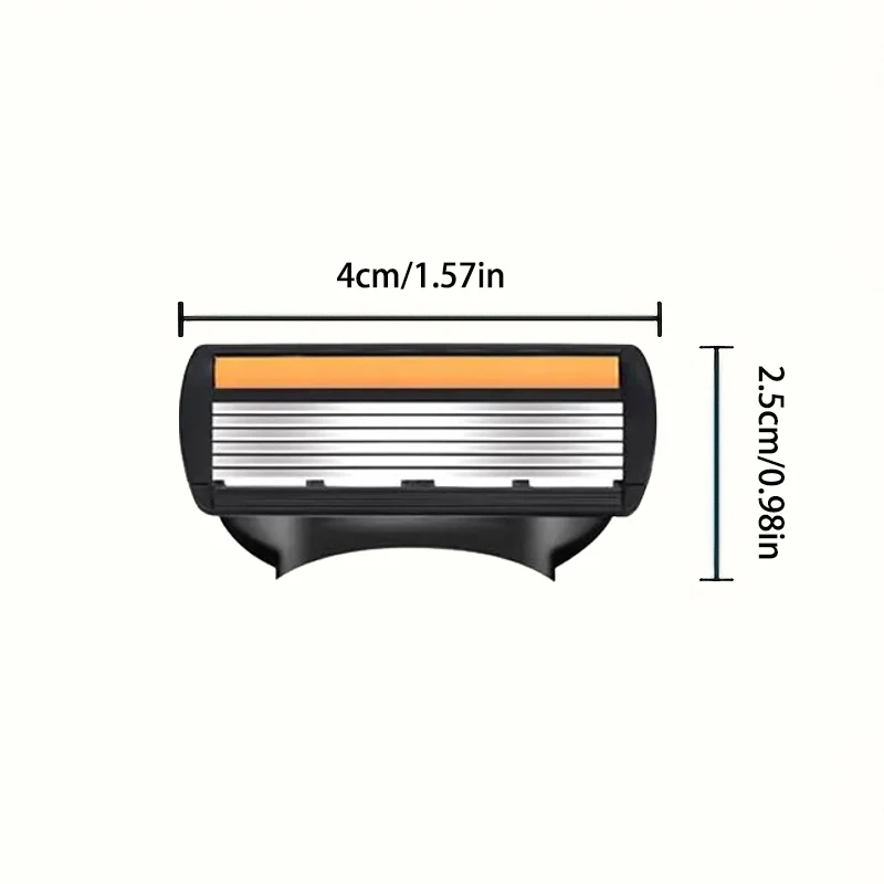4/8/12/24/48 قطعة 6-شفرة ماكينة حلاقة من الفولاذ المقاوم للصدأ للبشرة الحساسة إغلاق حلاقة مريحة تصميم كلاسيكي ريترو يدوم طويلاً #6