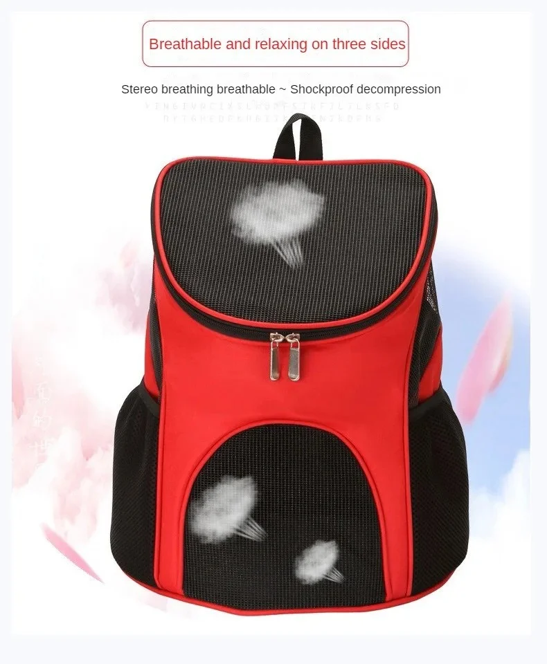 

Portable mesh Dog Bag Breathable Dog Backpack Foldable Large Capacity Cat Carrying Bag Portable Outdoor Travel Pet Carrier