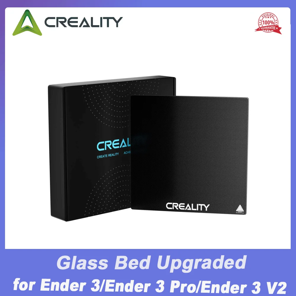 

Creality Ender 3 Glass Bed Upgraded 3D Printer Tempered Glass Plate Build Surface 235x235x4mm for Ender 3/Ender 3 Pro/Ender 3 V2