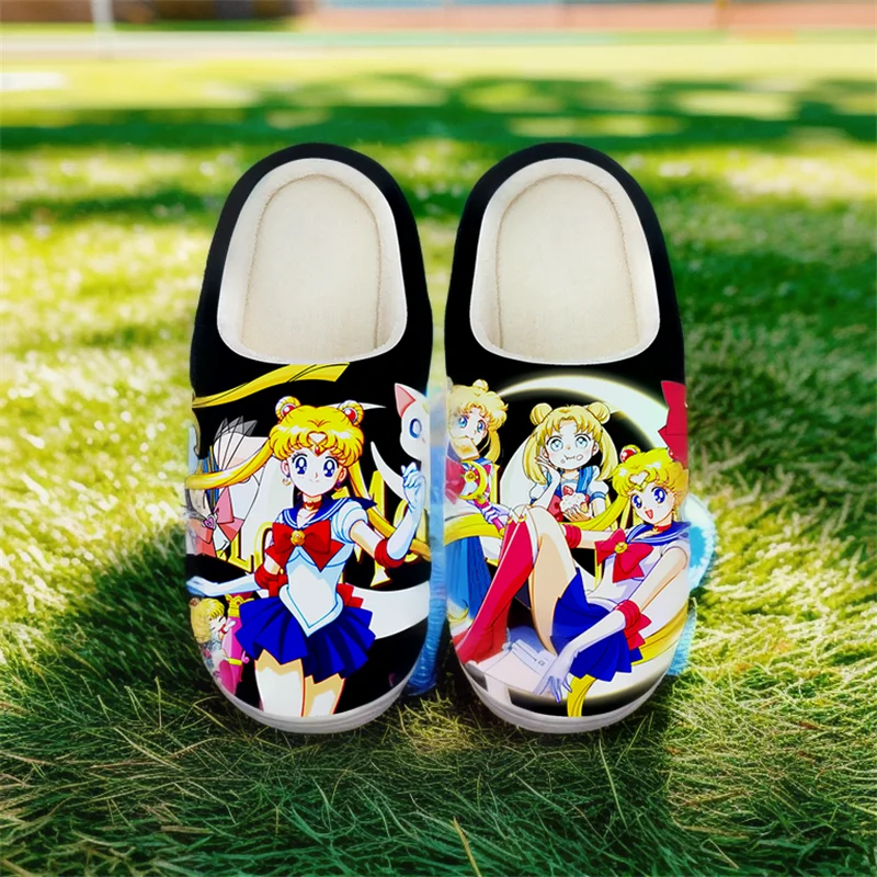 

Slippers For Women Girls Unisex Anime Sailor Moon Tsukino Usagi Slippers Cartoon Cute Cosplay Shoes For Halloween Birthday Gift