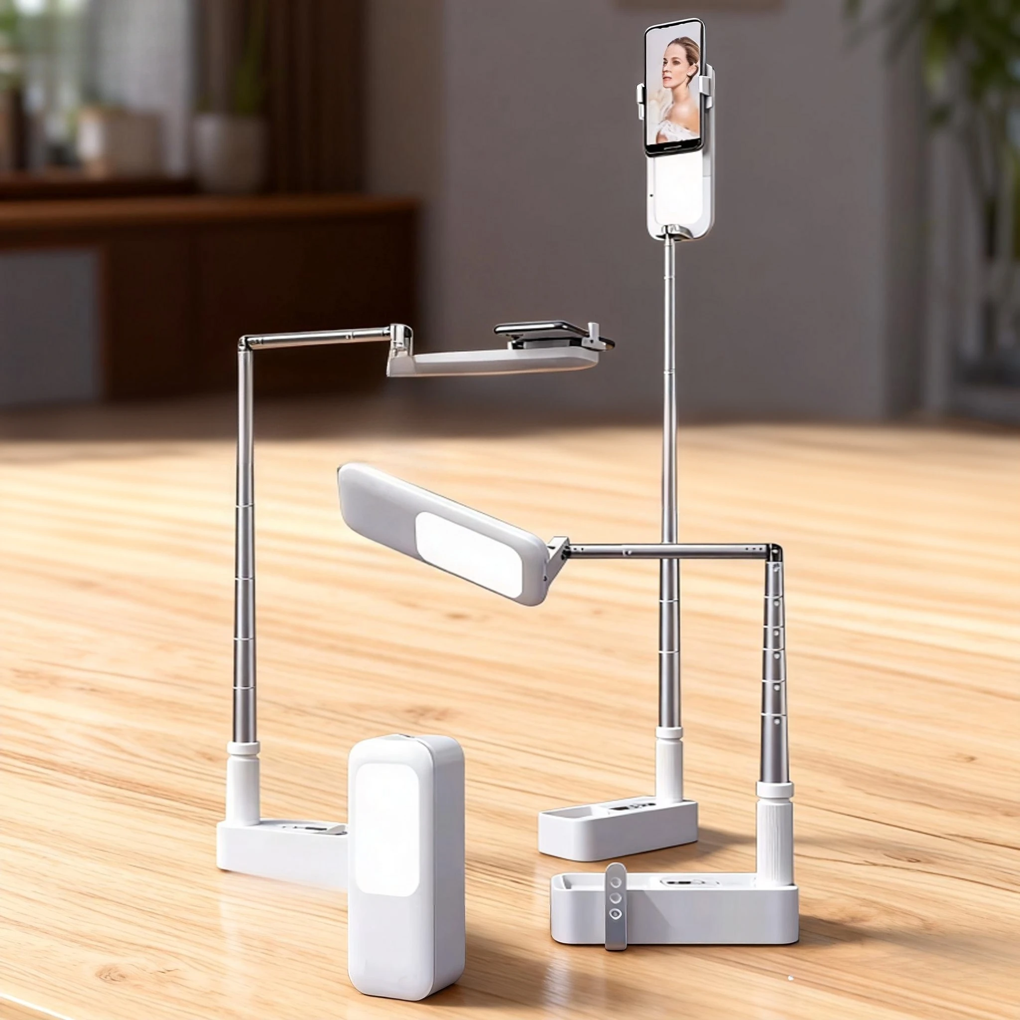 

1000mAh Practical Mobile Phone Holder Wireless Fill Light Durable Wireless Selfie Live Broadcast Stand For iPhone Android Stand