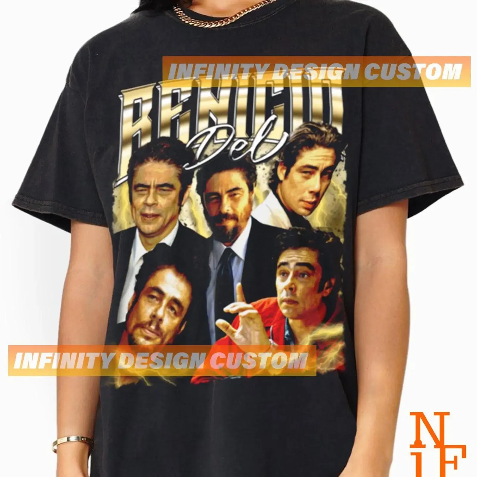 Benicio Del Toro Vintage Bootleg T Shirt Retro Movie vintage Washed Comfortable streetwear Stylish Breathable Unisex fashion