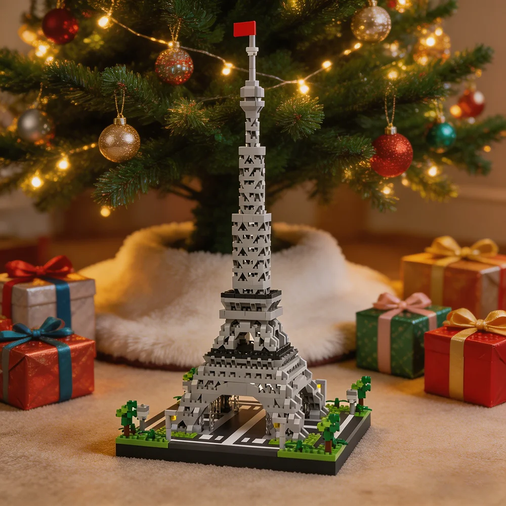 

Micro Mini Paris Eiffel Tower Building Blocks Romantic Dream DIY Educational Toy an Adult Collectible Model for Display and Gift