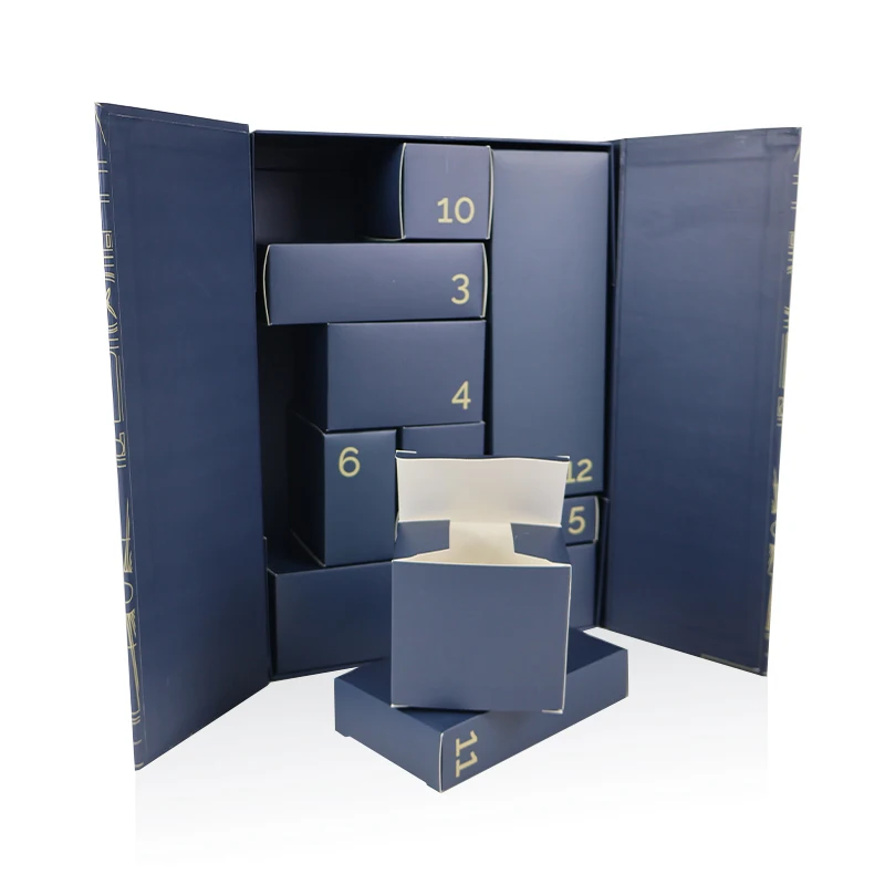 Customization.Wholesale 24 Day Cardboard Advent Calendar Box Personalized Customization Double Door Advent Calendar Boxes