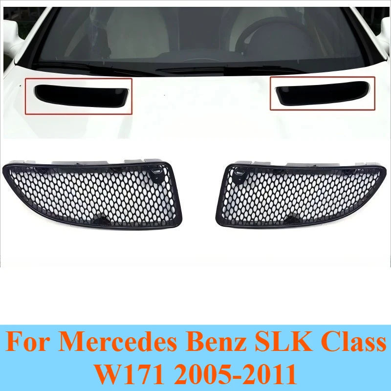 

For Mercedes 2005-2011 SLK Class W171 Engine Hood Grille Mesh 1718800385 1718800485 Replacement Air Vent Exterior Accessories