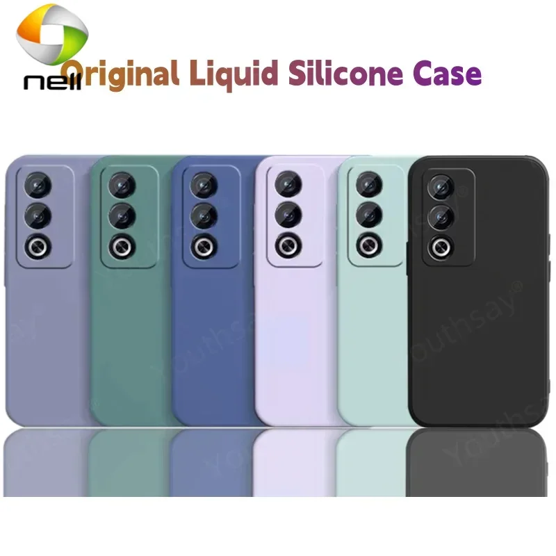 For OPPO A80 Case Cover OPPO A80 Funda Coque Shell Original Liquid Silicone Soft TPU Back Phone Bumper For OPPO A80