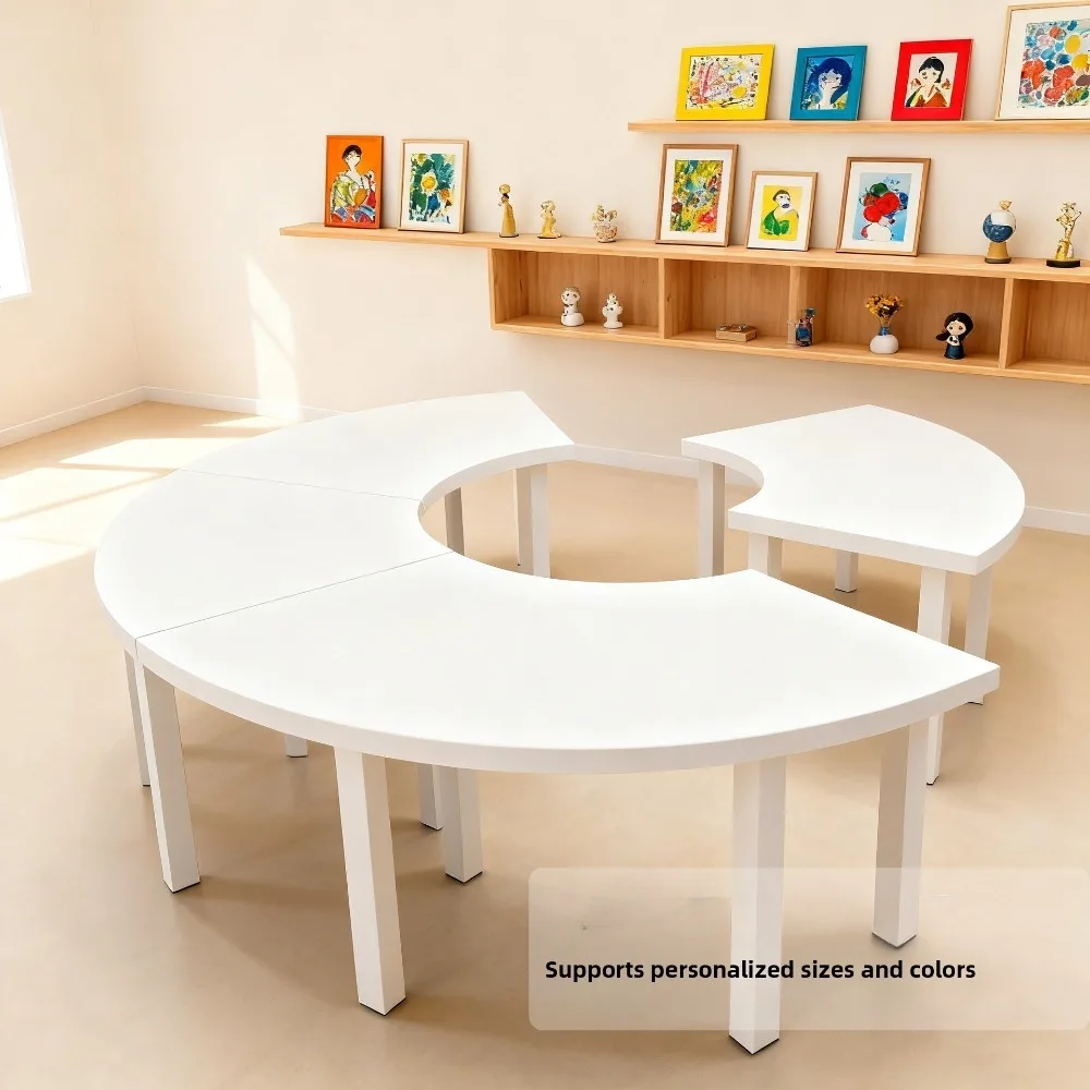 Solid Wood Kids Table & Chair Set, Montessori Study/Drawing/Play Desk for Home Nursery, Playroom & Preschool, Art Game Station