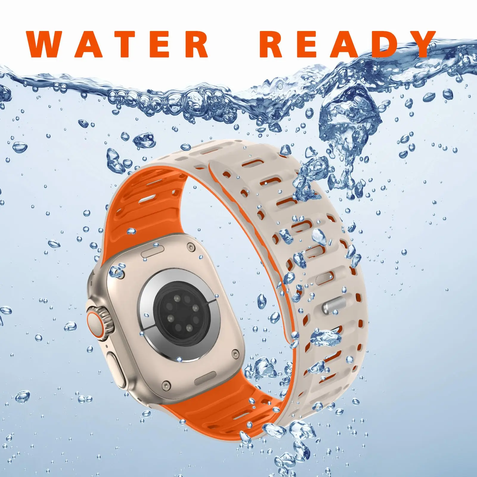 Sport Silicone Straps For Apple Watch Band 45mm 44mm 42mm 46mm 49mm magnetic Bracelet correa IWatch Series 10 SE 9 8 7 6 Ultra 2