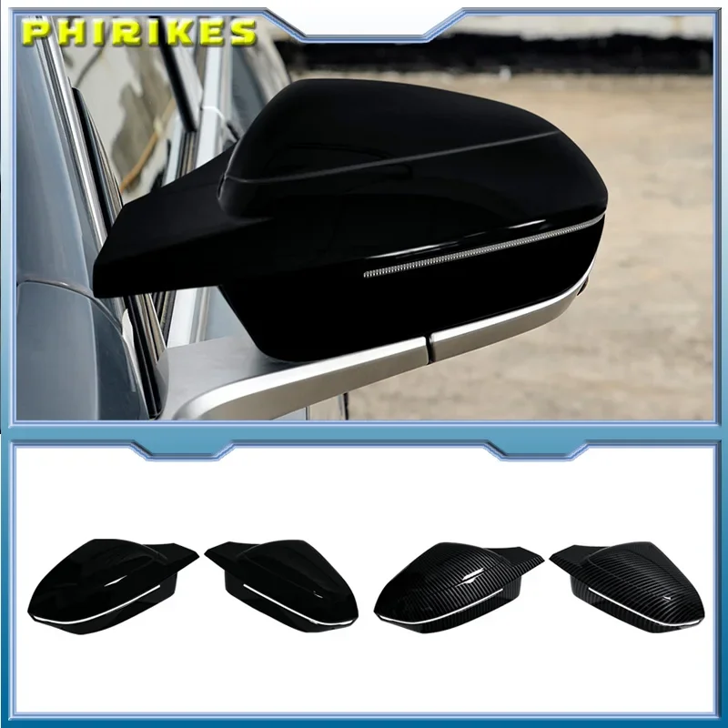 For BMW 5 7 I5 I7 Series G60 G61 G68 G70 M3 G90 2023-up M Look Bright Black Side Mirror Cover Caps  Left Hand Drive