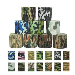 Elastic Wrap Tape Army Adhesive Outdoor Hunting Camouflage Stealth Tape Waterproof Wrap Durable Self Adhesive Elastic Bandage