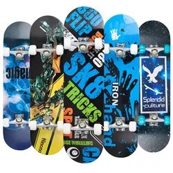 Four-wheel Skateboard Professional Beginners Double Warped Scooter Durable and Strong Maple