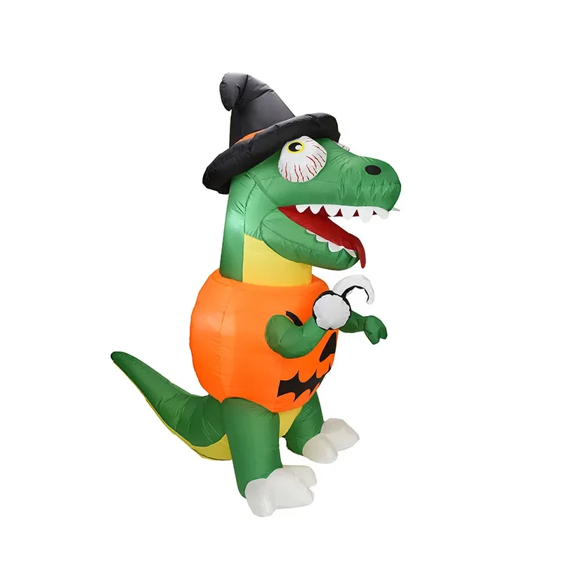 Cross-border Halloween Pumpkin Dinosaur Air Model 1.8 meters Inflatable Dinosaur Halloween Decoration, Ghost Festival,