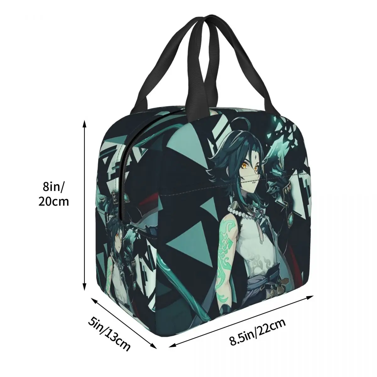 Genshin Impact Xiao 9 Insulated Lunch Bag for Women Kids Portable Food Boxes Thermal Lunch Box Tote
