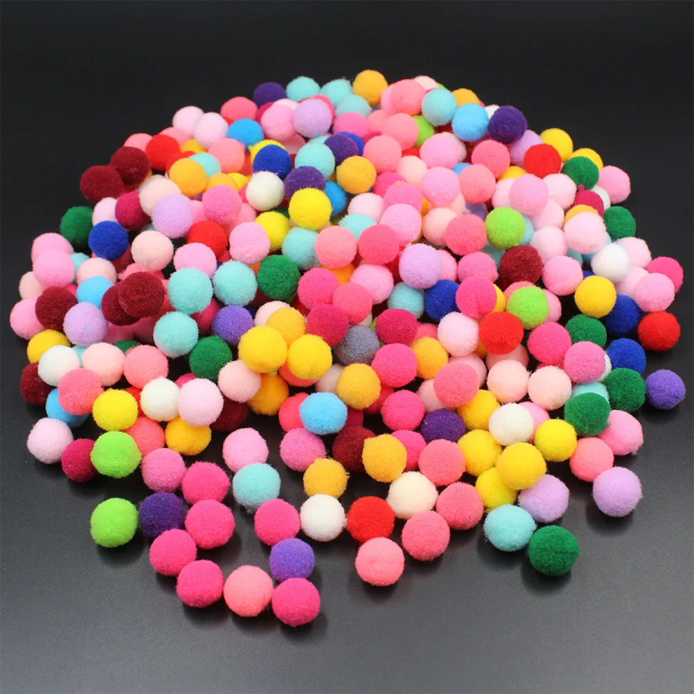 

1000Pcs Hair Ball Pom Pom Accessories Colorful Elastic Polyester DIY Material for Craft Projects Colorful Ball