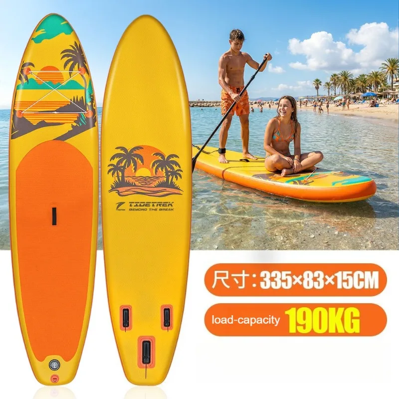Inflatable Stand Up Paddle Board Complete SUP Set with Backpack Adjustable Paddle Full Accessories Surfboard for Water Sports