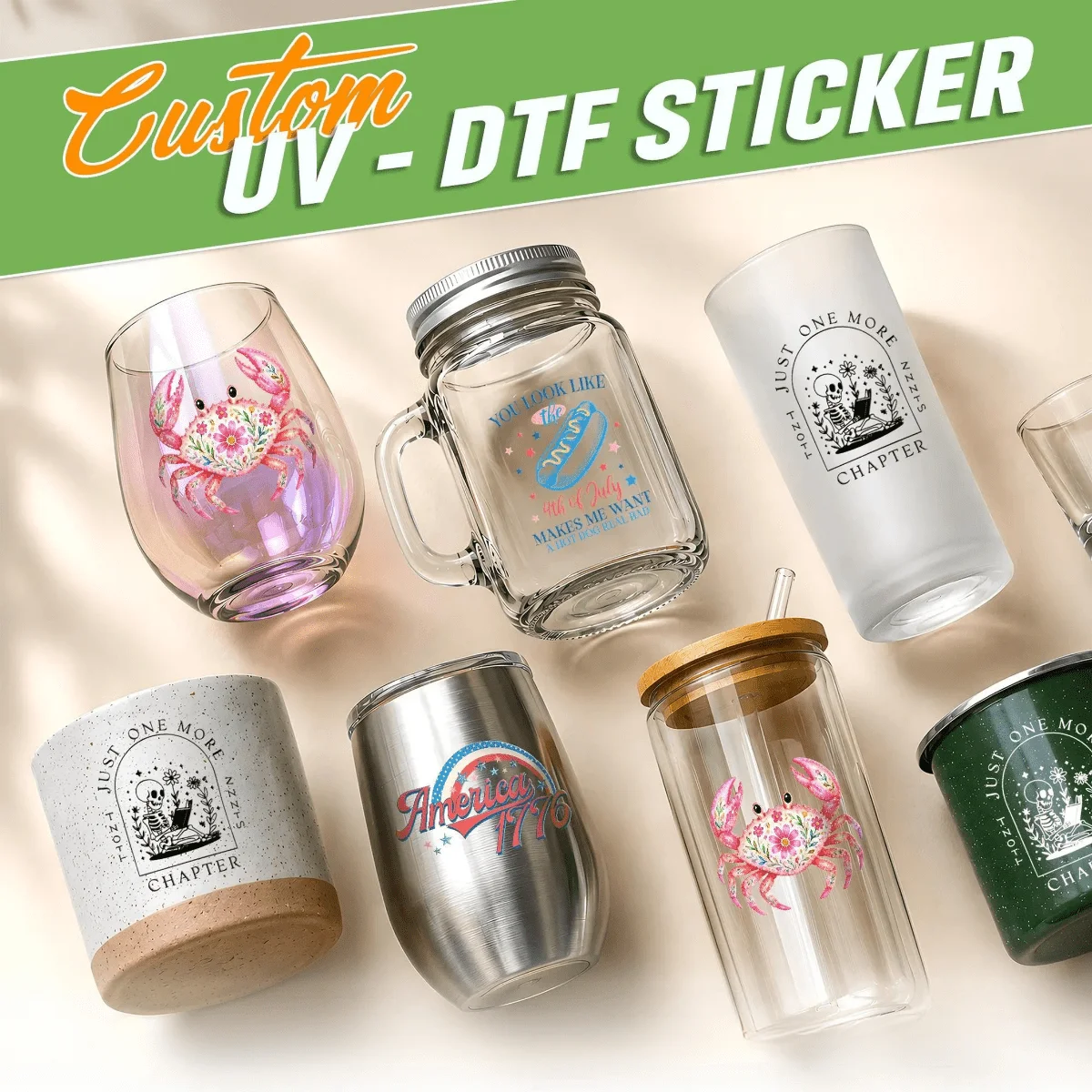 Custom 3D UV Crystal Transfer Stickers Featuring Personalized Designs, Suitable For Office Supplies And General labeling.