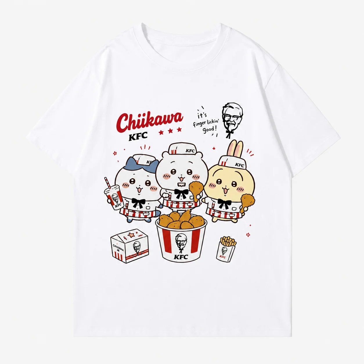 CHIIKAWA Summer Parent Child Pure Cotton T-shirt Comfortable Breathable High Quality Ins Y2k Men's T-shirts Clothes for Man
