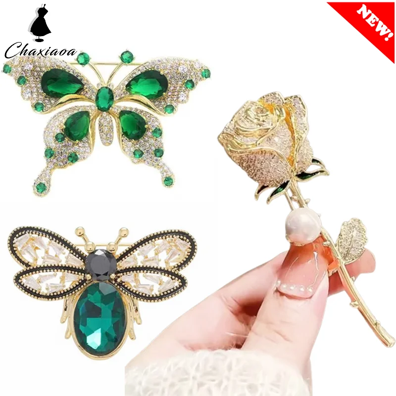 Модные-женские-элегантные-изумрудные-хрустальные-броши-бабочки-для-девочек-значки-классический-женский-костюм-элитные-булавки-ювелирные-изделия