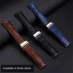 20mm 22mm Universal Genuine Leather Watchband For Maurice Lacroix  MP6528 Pontos PT6158 Cowhide Strap Foding Buckle Style