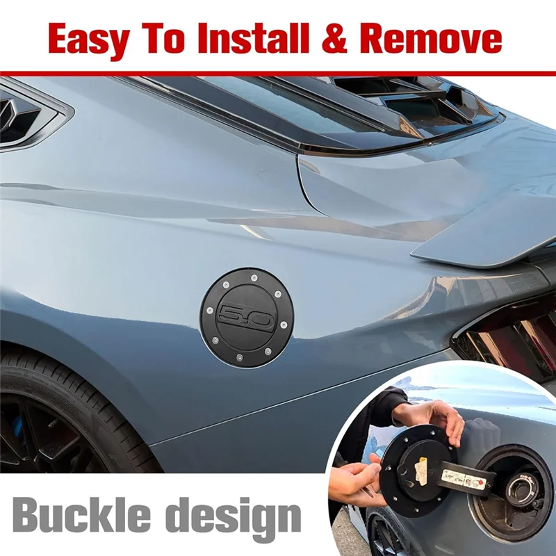 Fuel Filler Door Cover Trim Accessories Car Gas Tank Cap Cover For Ford Mustang 2024 2025 view 6