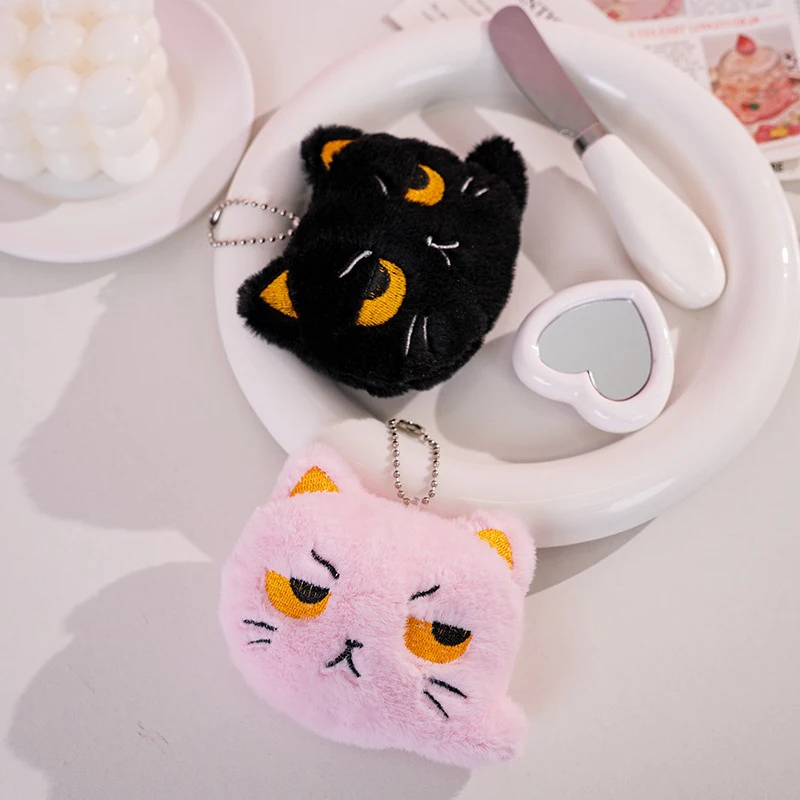 Nette Cartoon Katze Schlüsselbund Plüsch Puppe Anhänger Schlüsselring Für Frauen Mädchen Tasche Ornament Auto Schlüssel Kette Geschenke Zubehör
