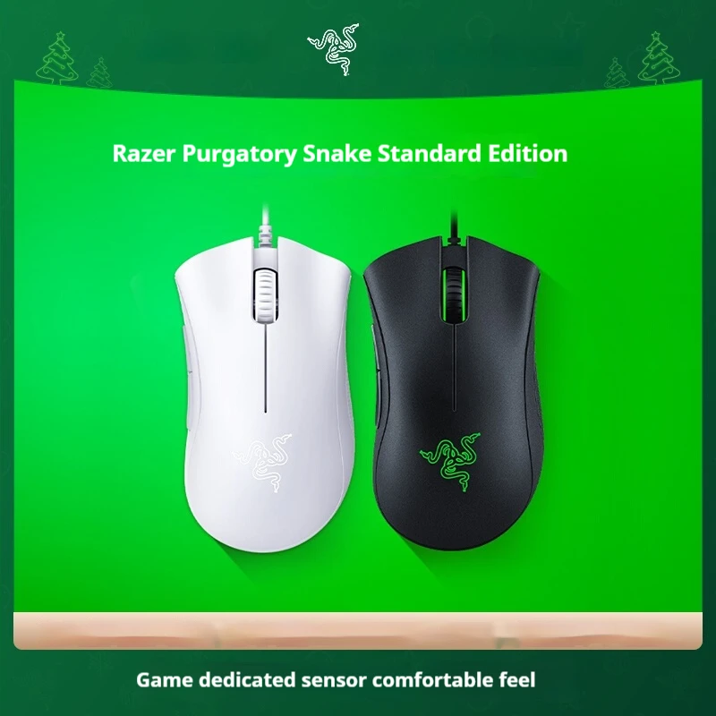 

Original Razer DeathAdder Essential Gaming Mouse Wired Mice 6400DPI Optical Sensor 5 Independently Buttons For Laptop PC Gamer