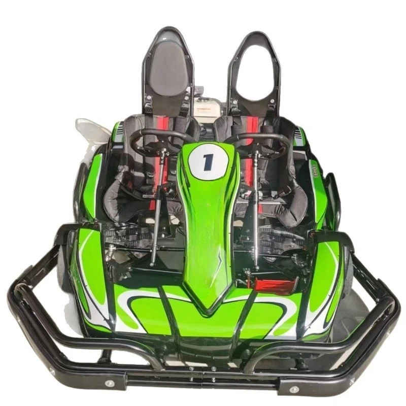 Parent-child couple kart with iron fence, suitable for scenic playground kart club