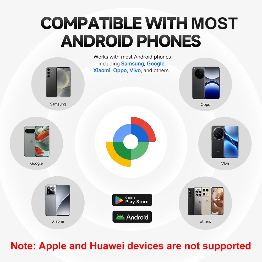 For Google Find Hub App Finder Android Bluetooth Item Finder Anti-lost Key Finder Smart Item Tag Work With Google Find My Device