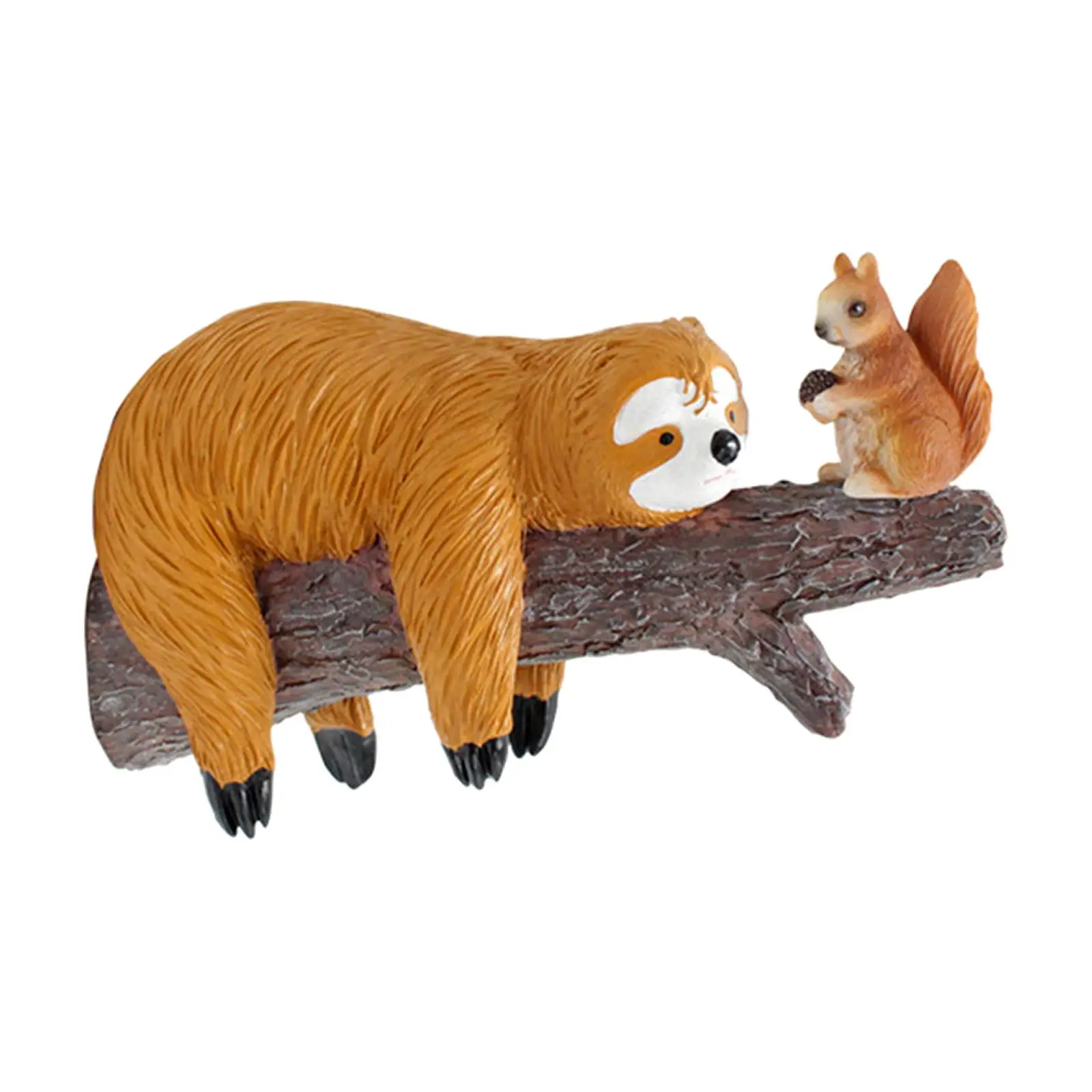 Sloth and Little Squirrel Garden Statue Garden Tree Ornament for Courtyard