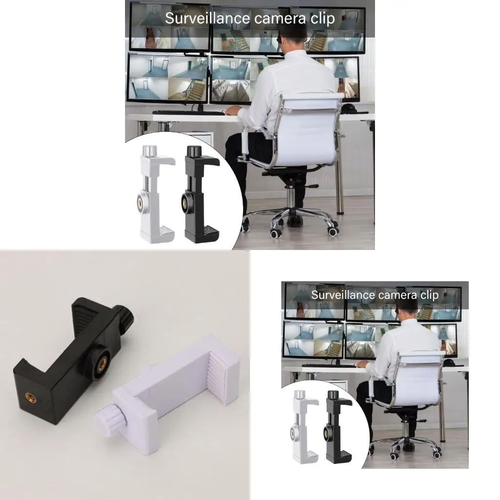 

Plastic Camera Mount with 1/4" Screw Phone Holder for Desktop Bookshelf Fixing