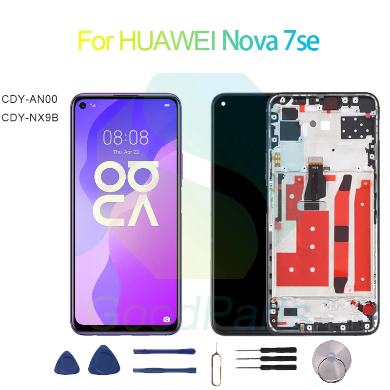 

for HUAWEI Nova 7se Screen Display Replacement 2400*1080 CDY-AN00, CDY-NX9B Nova 7se LCD Touch Digitizer Assembly