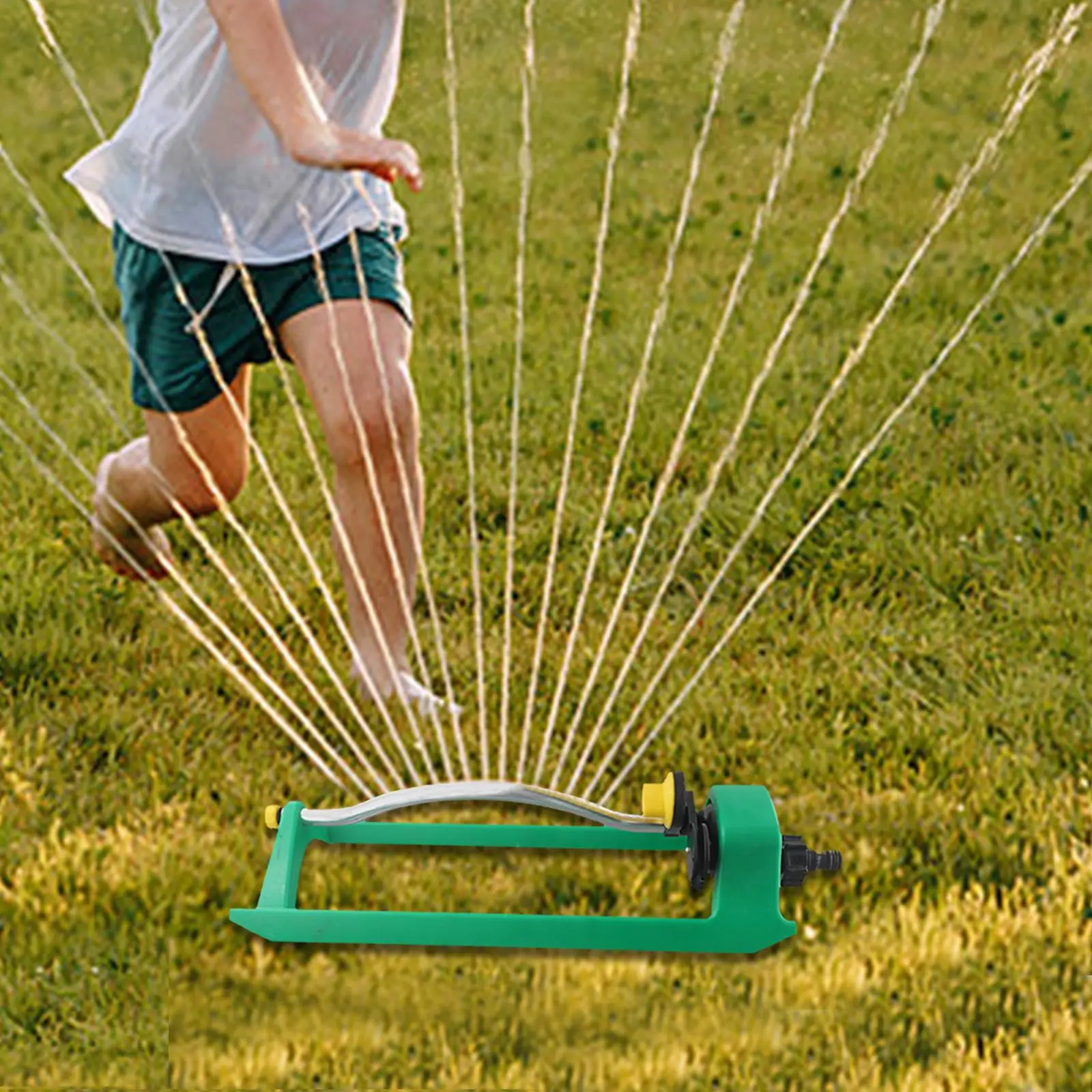 Efficient Watering with 18 Jets Oscillating Sprinkler Adjustable Coverage for All Garden Types and Long Lasting