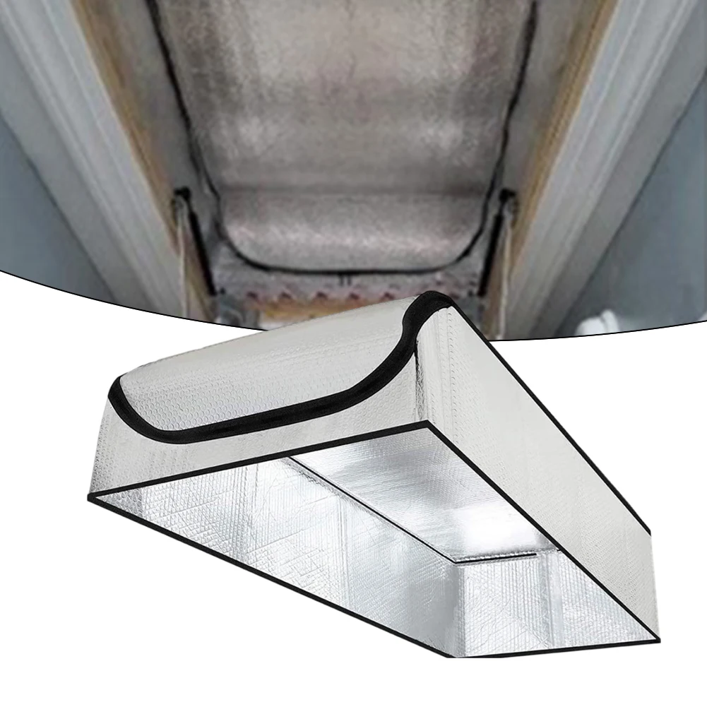 Aluminum Foil and Bubble Attic Stair Cover Seals Openings to Prevent Heat Loss and Protect Against Moisture Infiltration