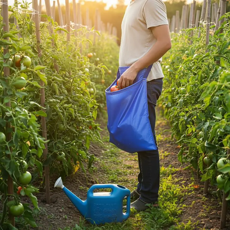 Waterproof Portable Fruit Vegetable Picking Apron Waist Pouch For Garden Farm Orchard Agricultural Harvest Collection Storage