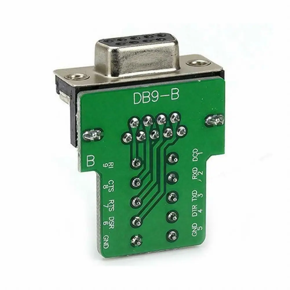 9 Pin DB9 Connector for Breakout Board with Gold Plated Copper Terminals and Double Layer Nickel Coating Interface