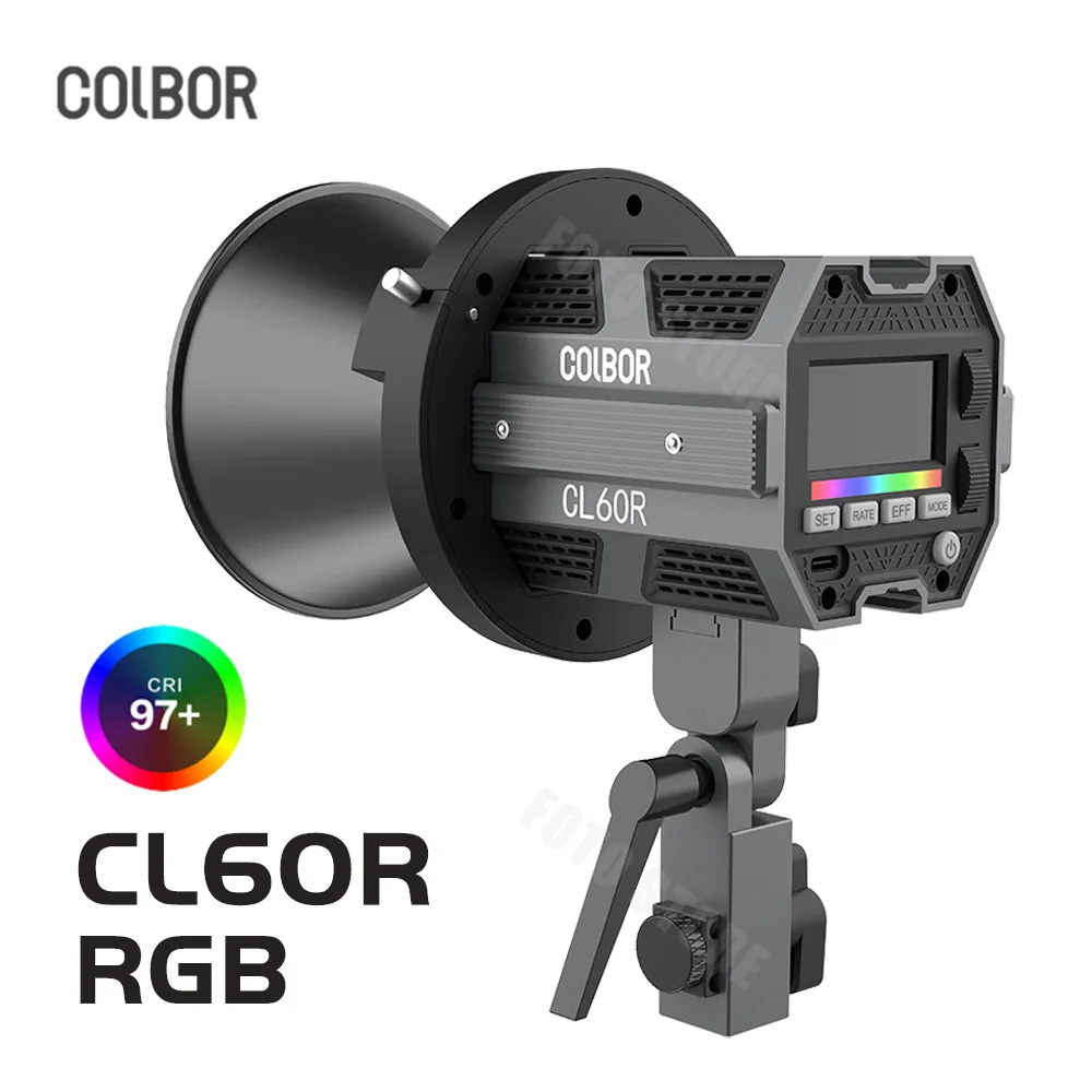 COLBOR CL60R 65 Вт RGB COB Light Мини Портативный Ручной Фонарь Для Фотосъемки Универсальный Крепление Bowens Открытый Видео Свет