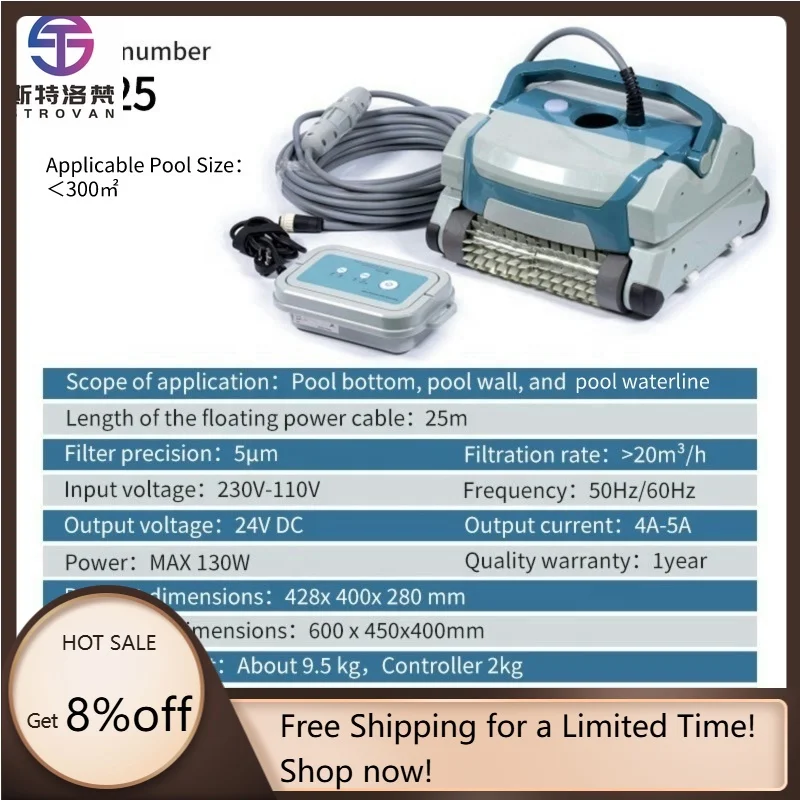 

STLF Advanced Intelligence Automatic Cordless Robotic Pool Cleaner for Swimming Pools Efficient Cleaning Tools